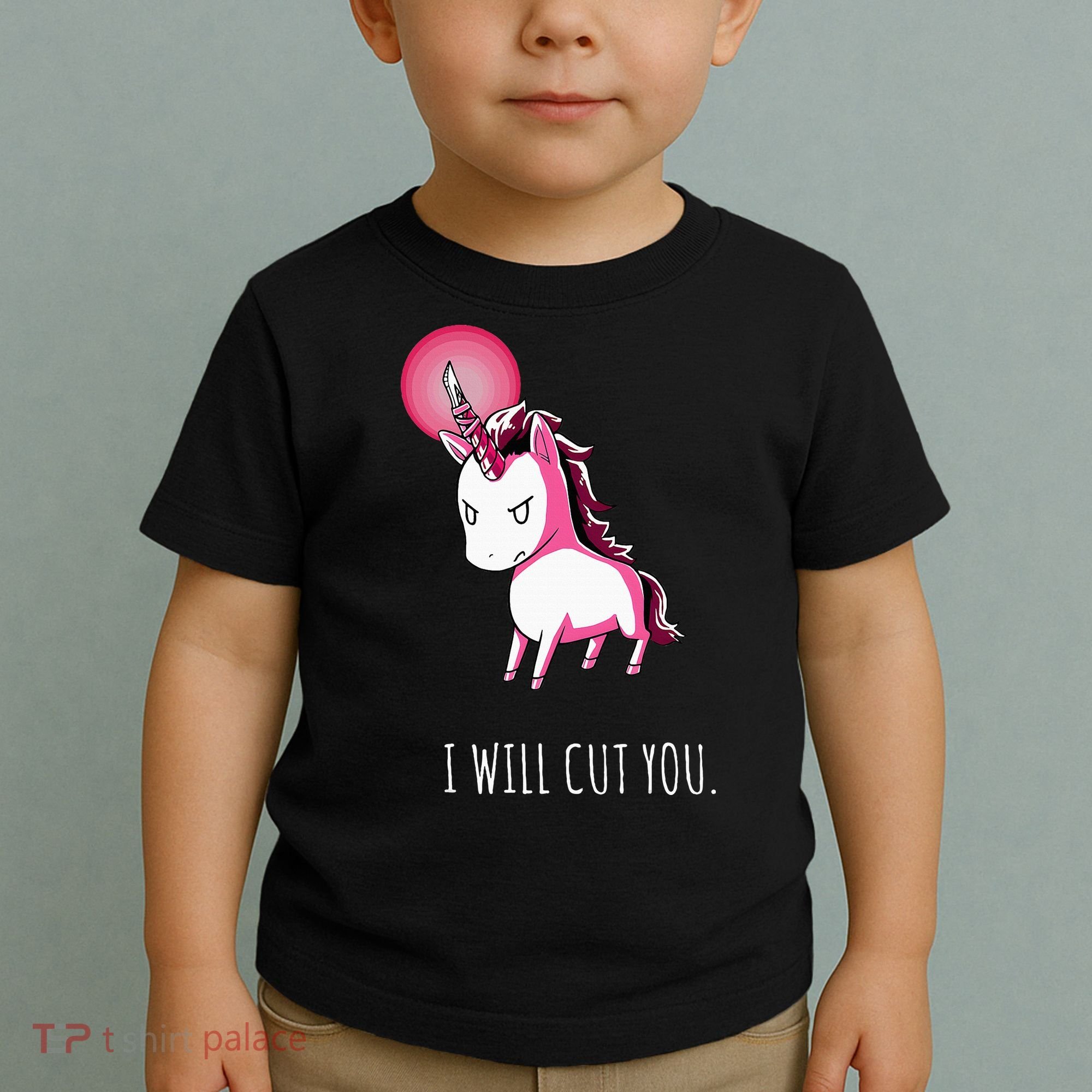 I Will Cut You Stabby Unicorn Funny Toddler T-Shirt