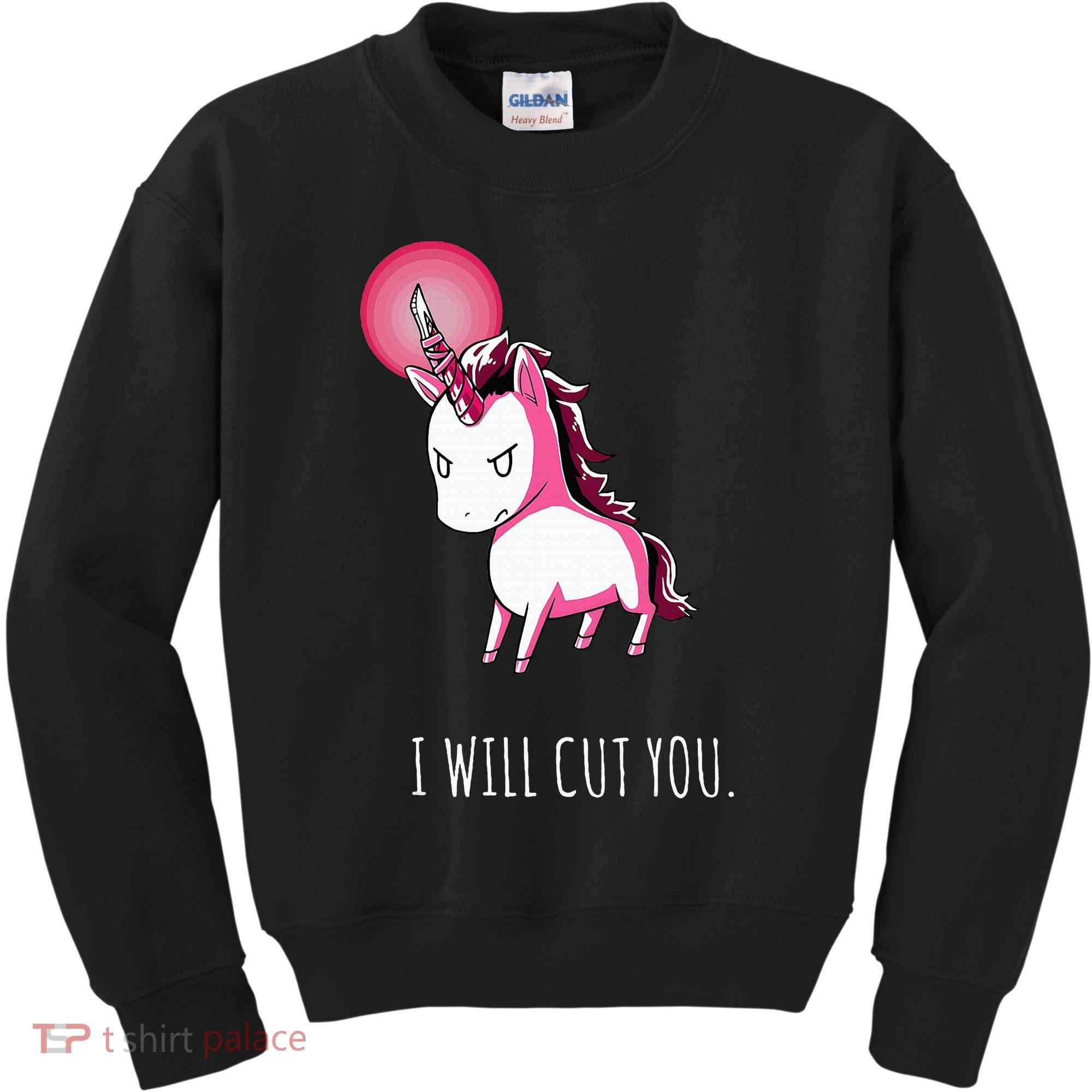 I Will Cut You Stabby Unicorn Funny Kids Sweatshirt