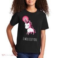 I Will Cut You Stabby Unicorn Funny Kids T-Shirt thumb 2