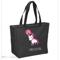 I Will Cut You Stabby Unicorn Funny Tote Bag thumb 2