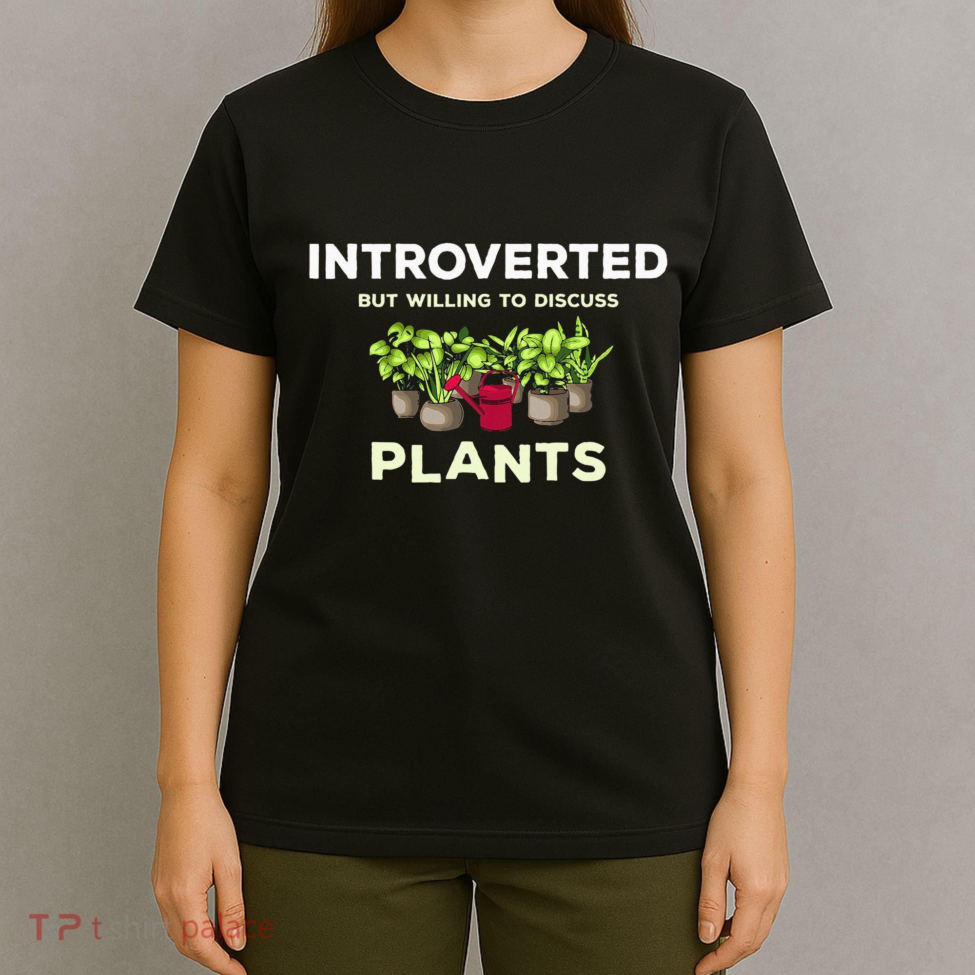Introverted Willing Discuss Plants Lover Gardening Gardener T-Shirt