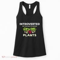 Introverted Willing Discuss Plants Lover Gardening Gardener Women's Tank Top thumb 0