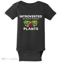 Introverted Willing Discuss Plants Lover Gardening Gardener Baby Bodysuit thumb 0
