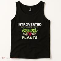 Introverted Willing Discuss Plants Lover Gardening Gardener Tank Top thumb 2