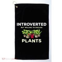 Introverted Willing Discuss Plants Lover Gardening Gardener Golf Towel thumb 0