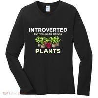 Introverted Willing Discuss Plants Lover Gardening Gardener Women's Long Sleeve Shirt thumb 0