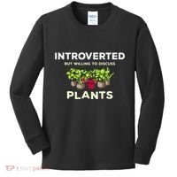 Introverted Willing Discuss Plants Lover Gardening Gardener Kids Long Sleeve Shirt thumb 0