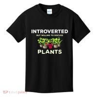 Introverted Willing Discuss Plants Lover Gardening Gardener Kids T-Shirt thumb 0