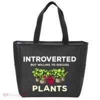 Introverted Willing Discuss Plants Lover Gardening Gardener Tote Bag thumb 0