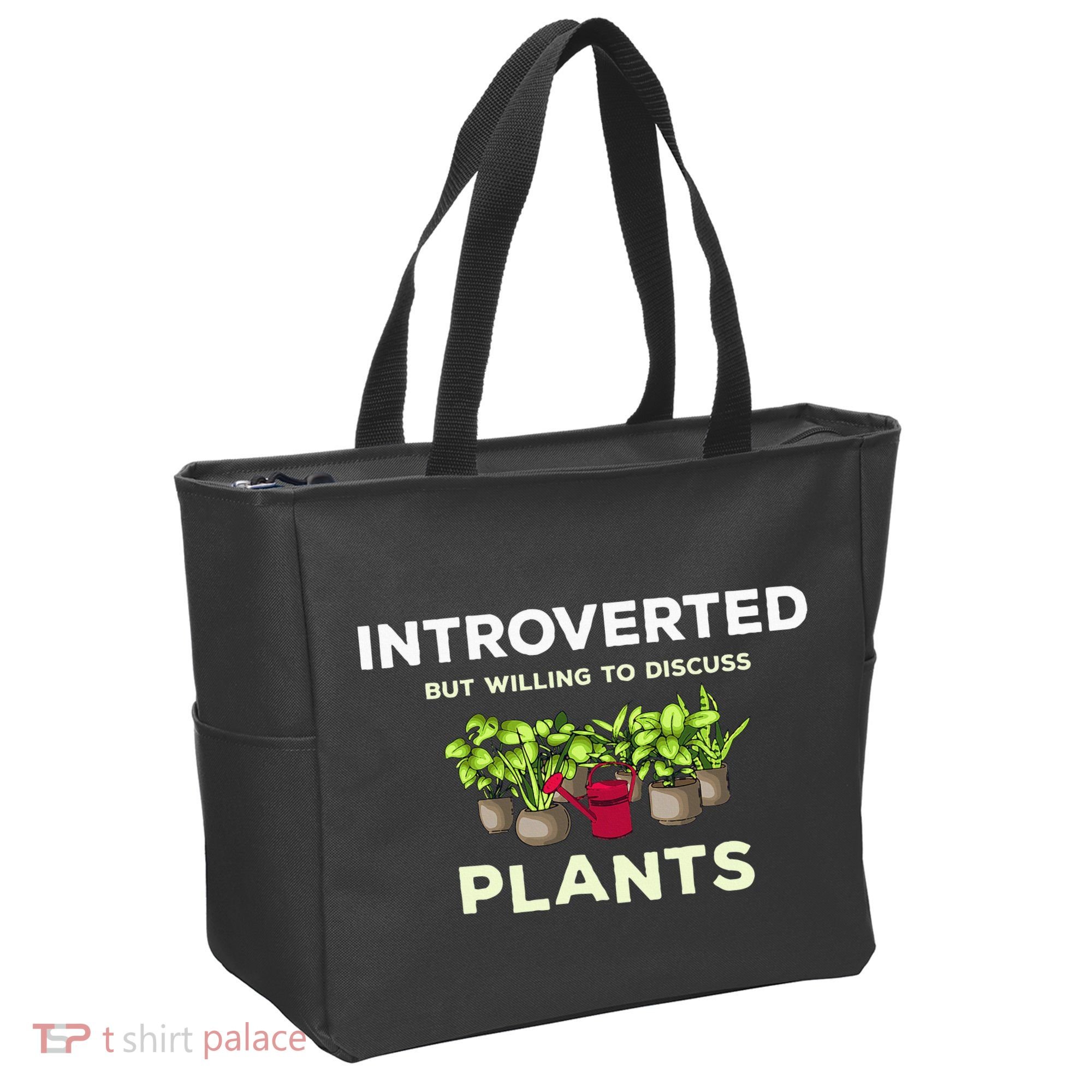 Introverted Willing Discuss Plants Lover Gardening Gardener Tote Bag
