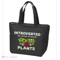 Introverted Willing Discuss Plants Lover Gardening Gardener Tote Bag thumb 3