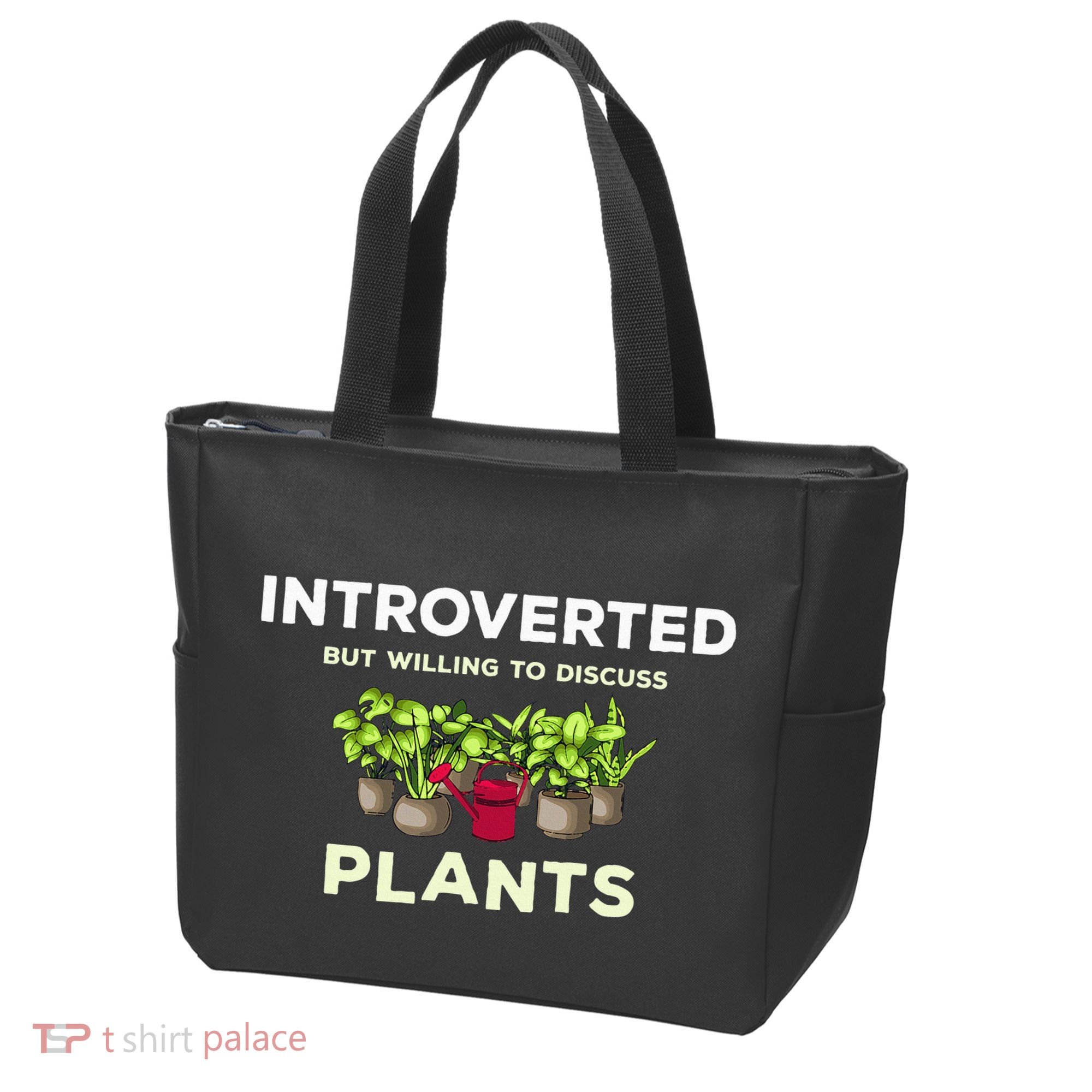 Introverted Willing Discuss Plants Lover Gardening Gardener Tote Bag