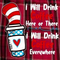 I Will Drink Coffee Here Or There I Will Drink Coffee Everywhere Funny Men's Flannel Plaid Pajama Pants thumb 2