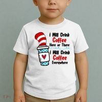 I Will Drink Coffee Here Or There I Will Drink Coffee Everywhere Funny Toddler T-Shirt thumb 2