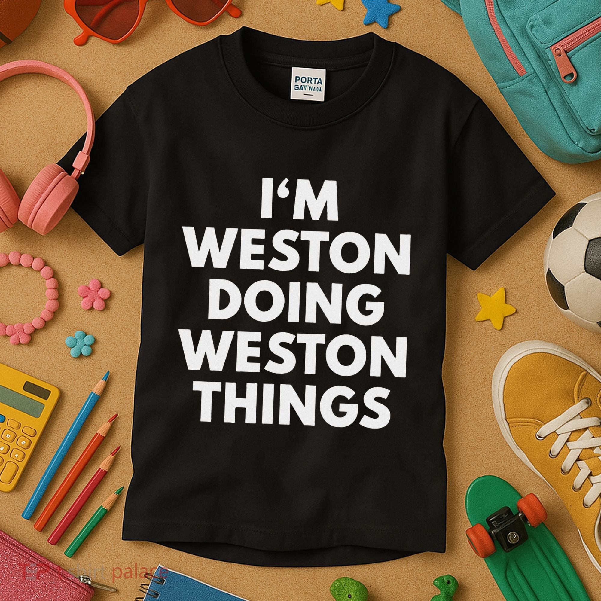 Im Weston Doing Weston Things First Name Kids T-Shirt