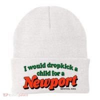 I Would Dropkick A Child For A Newport Menthol King Beanie thumb 0