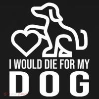 I Would Die For My Dog USA-Made Doggie Bandana thumb 2