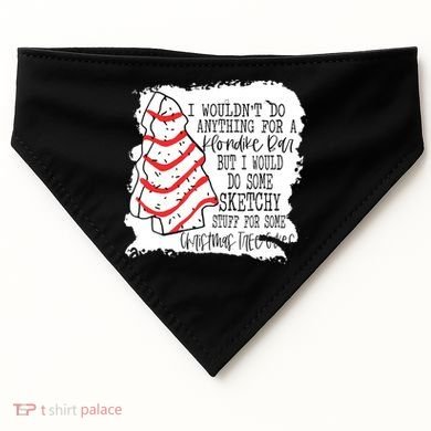 I Wouldn't Do Anything For A Klondike Bar Christmas Xmas Tree USA-Made Doggie Bandana