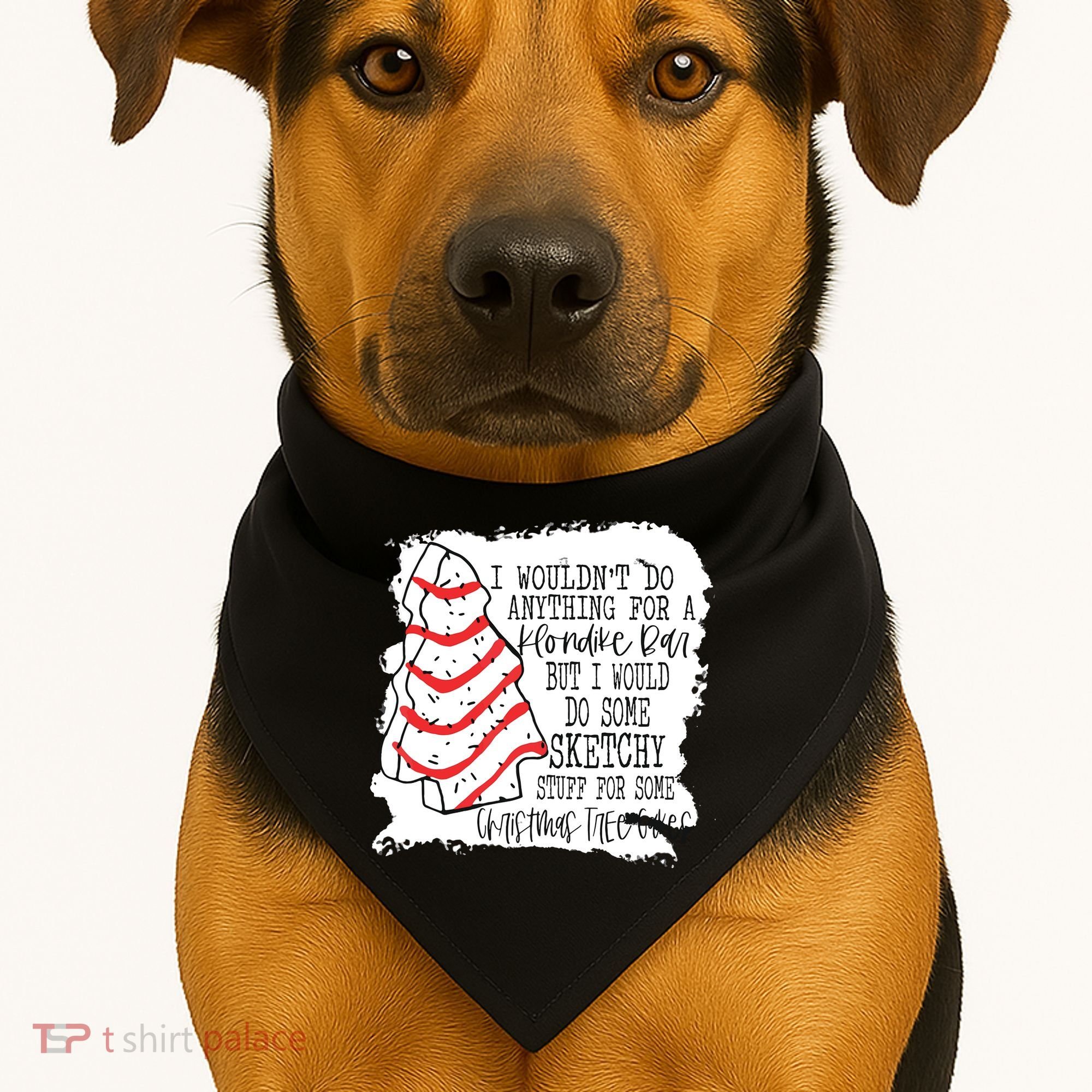 I Wouldn't Do Anything For A Klondike Bar Christmas Xmas Tree USA-Made Doggie Bandana