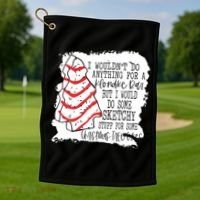 I Wouldn't Do Anything For A Klondike Bar Christmas Xmas Tree Golf Towel thumb 1