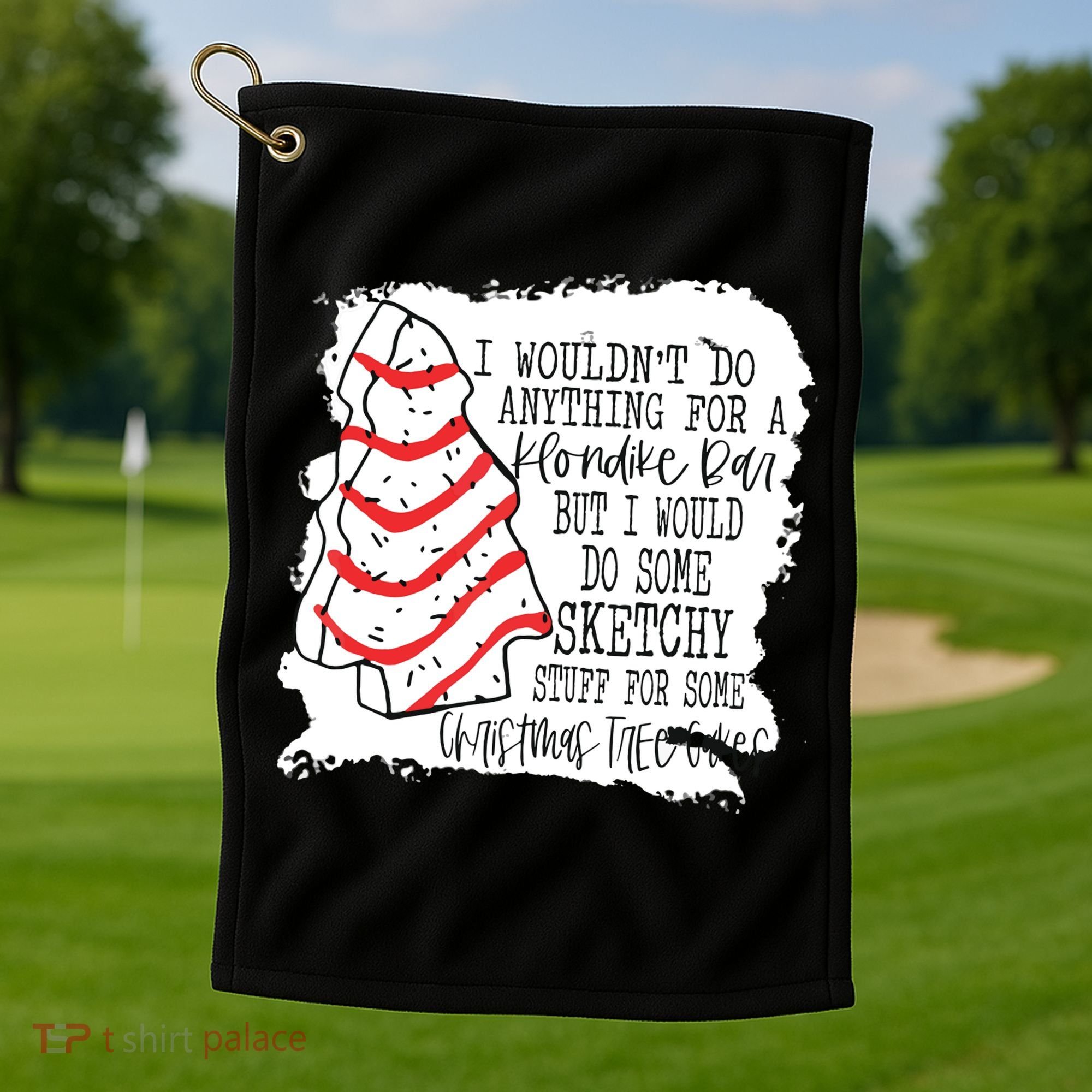 I Wouldn't Do Anything For A Klondike Bar Christmas Xmas Tree Golf Towel