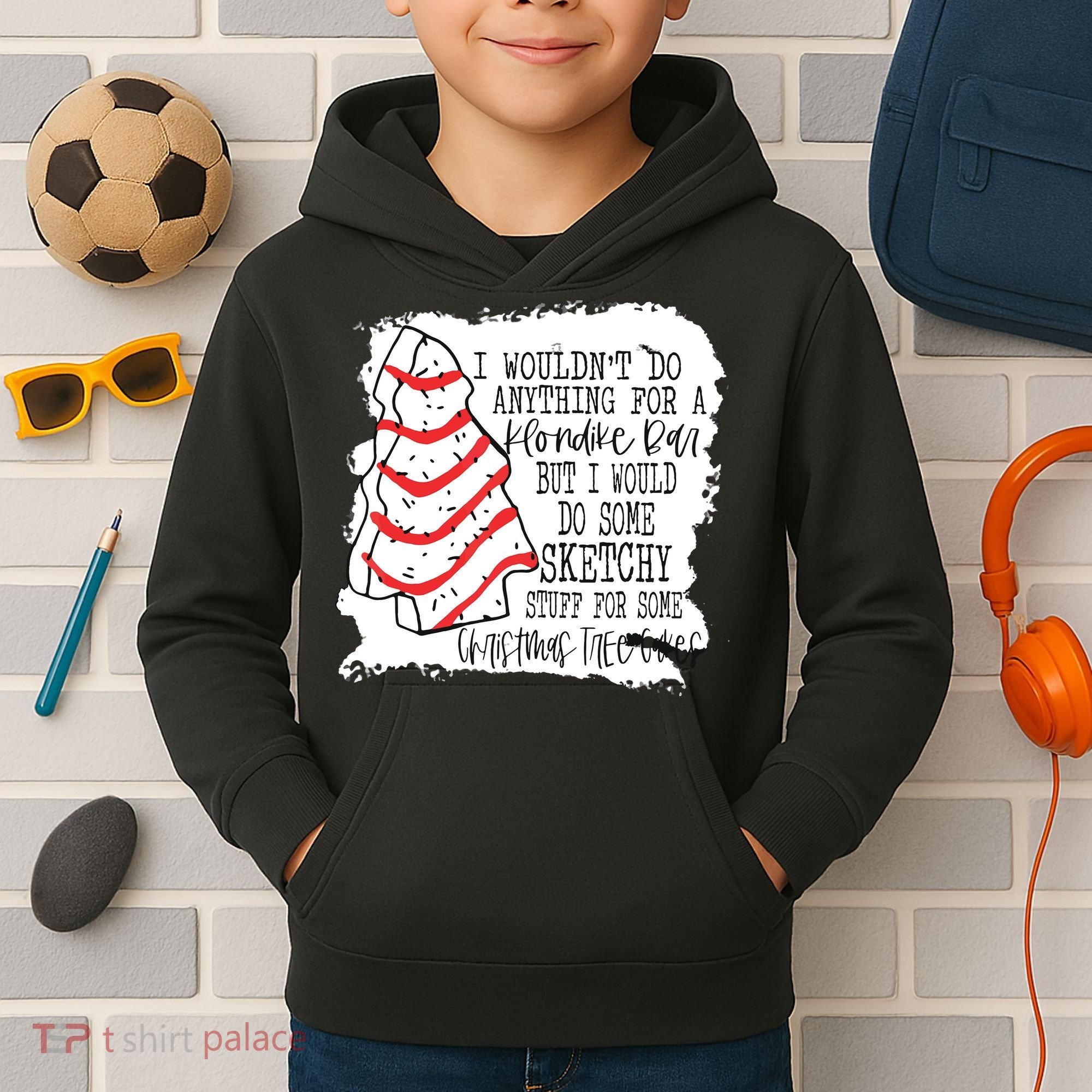 I Wouldn't Do Anything For A Klondike Bar Christmas Xmas Tree Kids Hoodie