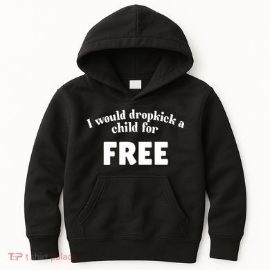 I Would Dropkick A Child For Free Kids Hoodie