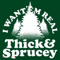 I Want Em Real Thick And Sprucey Funny Christmas Coaster thumb 2