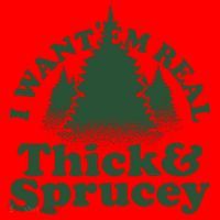 I Want Em Real Thick And Sprucey Funny Christmas Santa Hat thumb 1