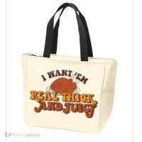 I Want Em Real Thick And Juicy Funny Thanksgiving Tote Bag thumb 3