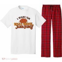 I Want Em Real Thick And Juicy Funny Thanksgiving Pajama Set thumb 0