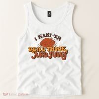 I Want Em Real Thick And Juicy Funny Thanksgiving Tank Top thumb 2