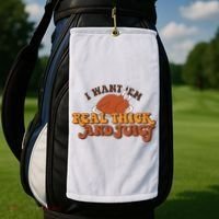 I Want Em Real Thick And Juicy Funny Thanksgiving Golf Towel thumb 2