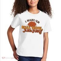 I Want Em Real Thick And Juicy Funny Thanksgiving Kids T-Shirt thumb 2