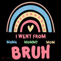 I Went From Mama To Mommy To Mom Bruh Rainbow Coffee Mug thumb 5