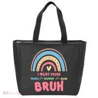 I Went From Mama To Mommy To Mom Bruh Rainbow Tote Bag thumb 0