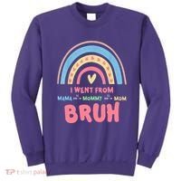 I Went From Mama To Mommy To Mom Bruh Rainbow Sweatshirt thumb 0
