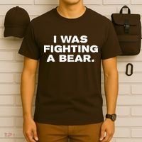 I Was Fighting A Bear Funny T-Shirt thumb 6