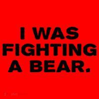 I Was Fighting A Bear Funny Santa Hat thumb 1