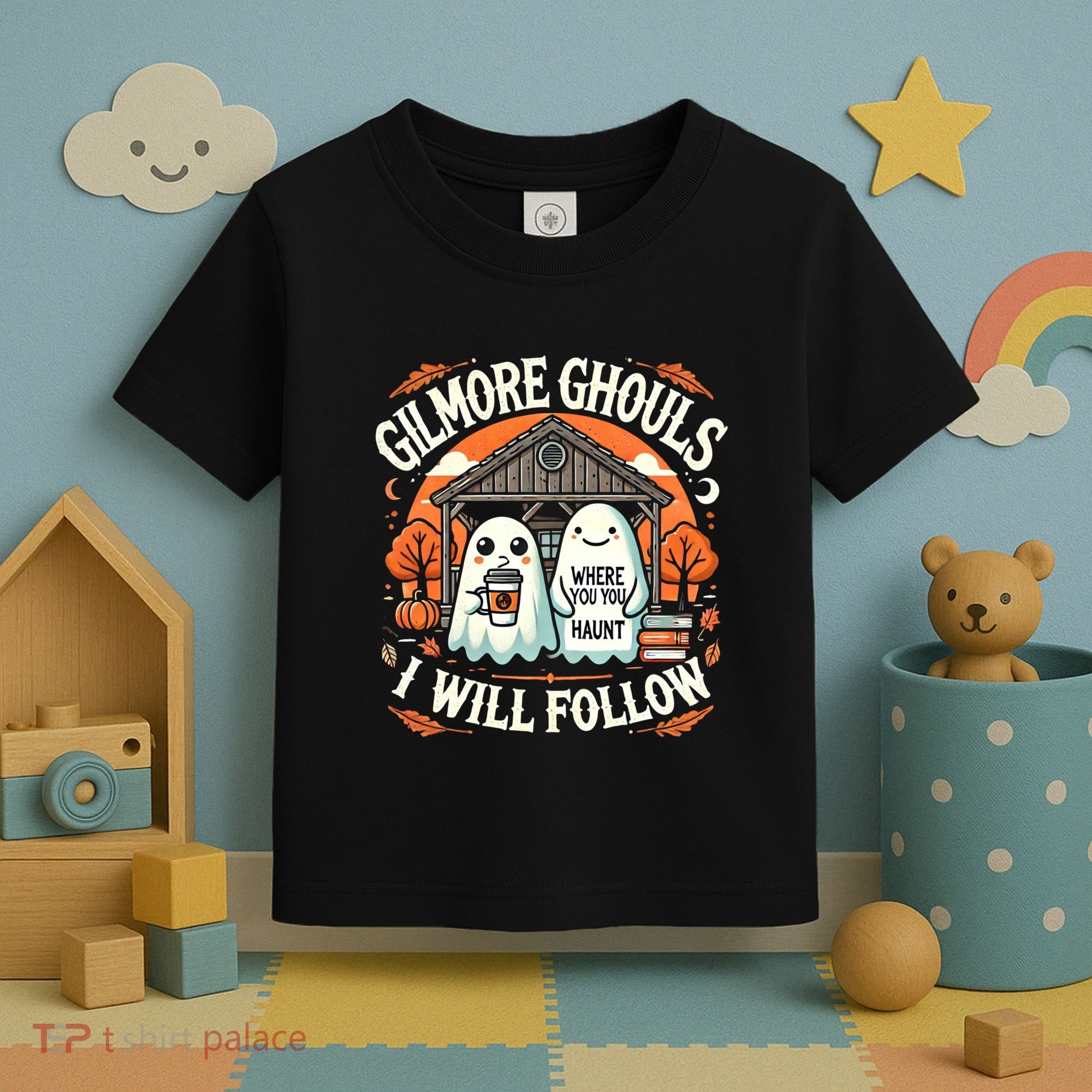 I Will Follow Apparel Gilmore Ghouls Where You Haunt Toddler T-Shirt