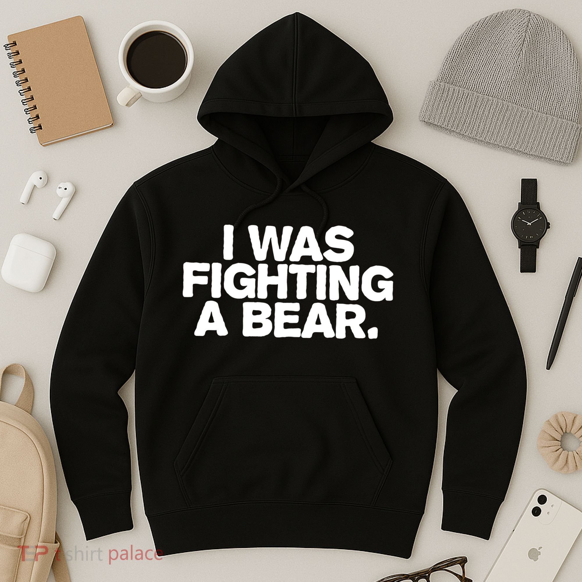 I Was Fighting A Bear Funny Injury Get Well Gift Hoodie