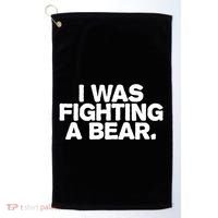 I Was Fighting A Bear Funny Injury Get Well Gift Golf Towel thumb 0