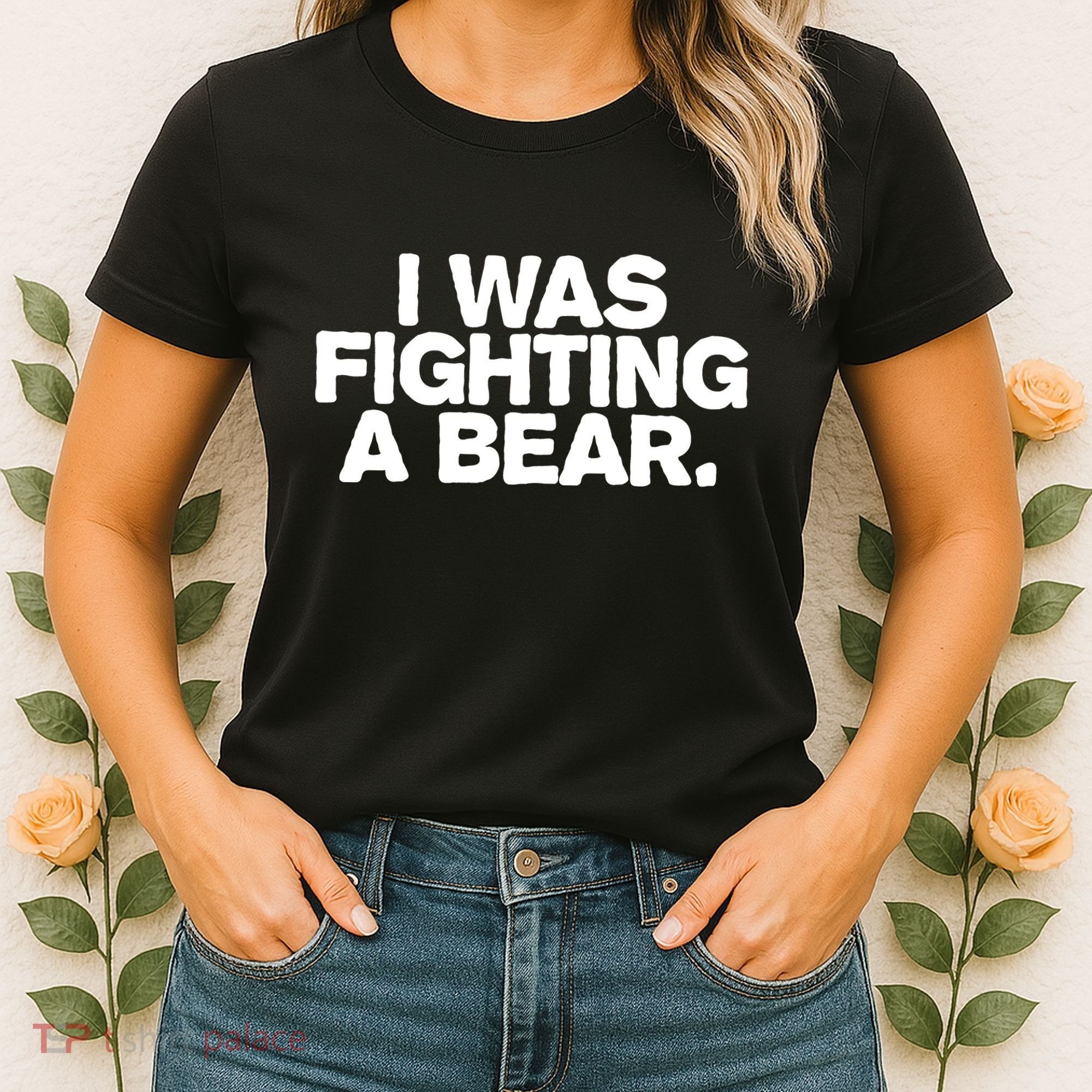 I Was Fighting A Bear Funny Injury Get Well Gift Women's T-Shirt