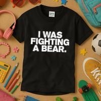 I Was Fighting A Bear Funny Injury Get Well Gift Kids T-Shirt thumb 3