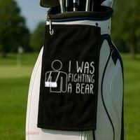 I Was Fighting A Bear Broken Arm Cool Gift Golf Towel thumb 2