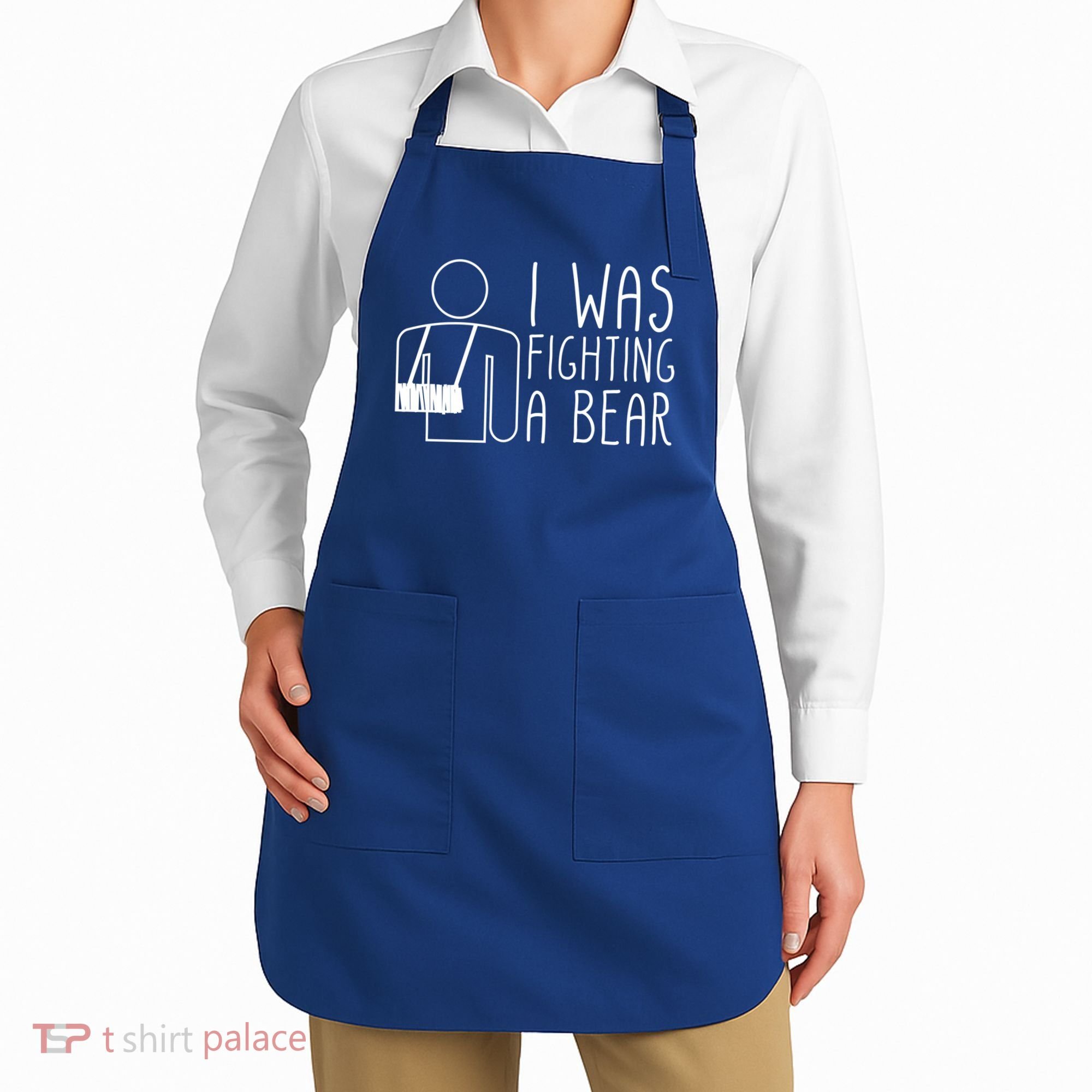 I Was Fighting A Bear Broken Arm Cool Gift Apron