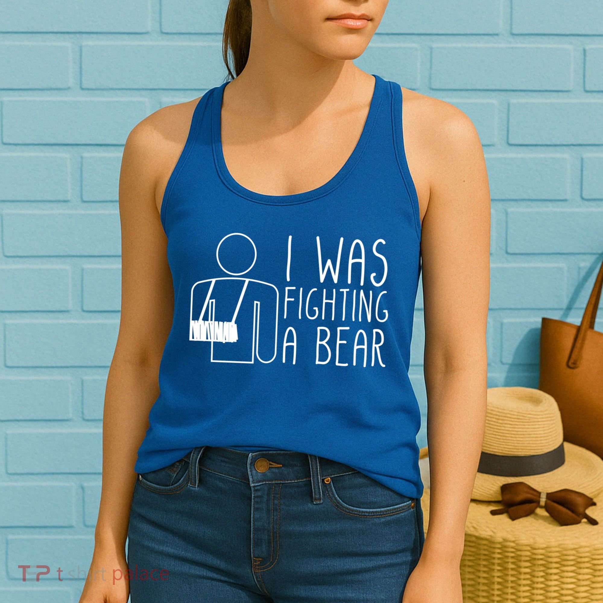 I Was Fighting A Bear Broken Arm Cool Gift Women's Tank Top