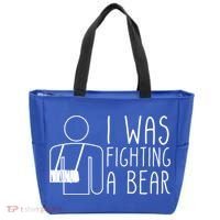 I Was Fighting A Bear Broken Arm Cool Gift Tote Bag thumb 0