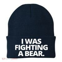 I Wanna Fighting A Bear Funny Injury Beanie thumb 0