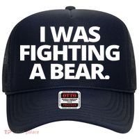 I Wanna Fighting A Bear Funny Injury Hat thumb 0